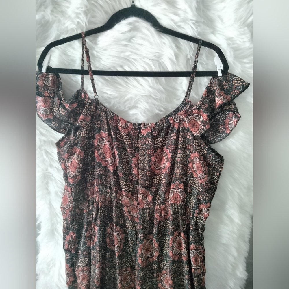 🌺 Xhilaration Cold Shoulder Jumpsuit – Boho Babe Energy 🌺 - Picture 6 of 9